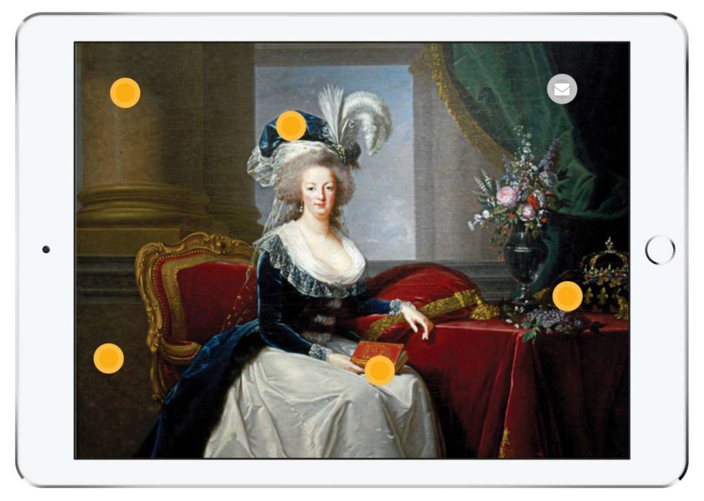 New Orleans Musem of Art - Digital Label - Hotspot Page for "Portrait of Marie Antoinette" by Vigee-Lebrun