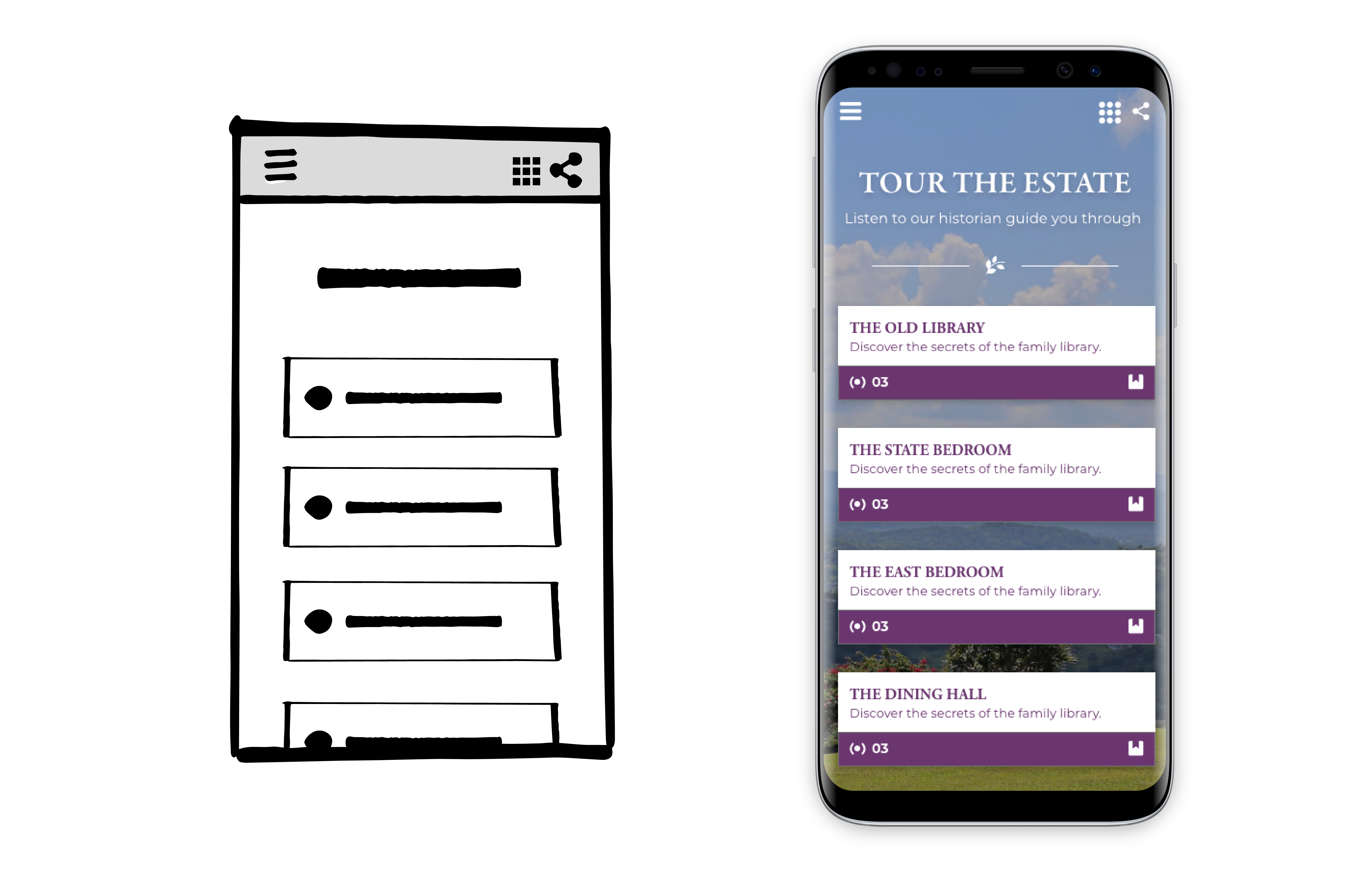 mobile apps wireframe examples